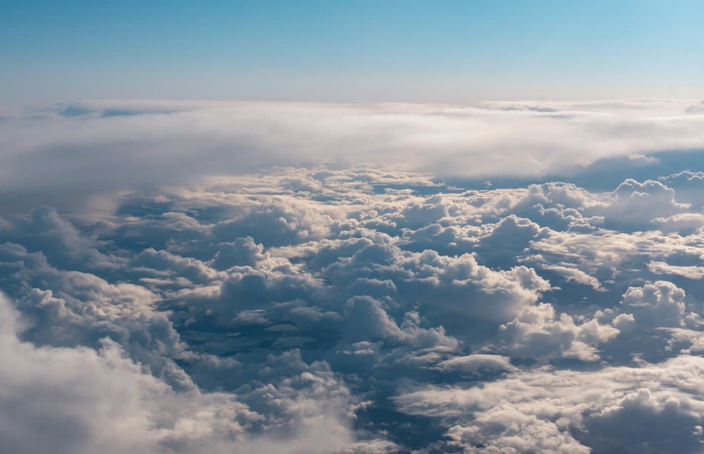 Clouds seen from an aircraft window